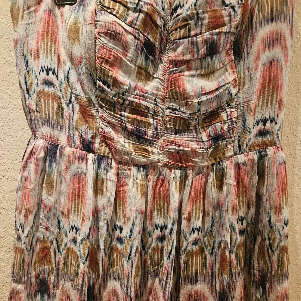 Charlotte Russe Aztec western Y2K Padded Boho mini hi low Cowgirl dress L - Picture 5 of 10